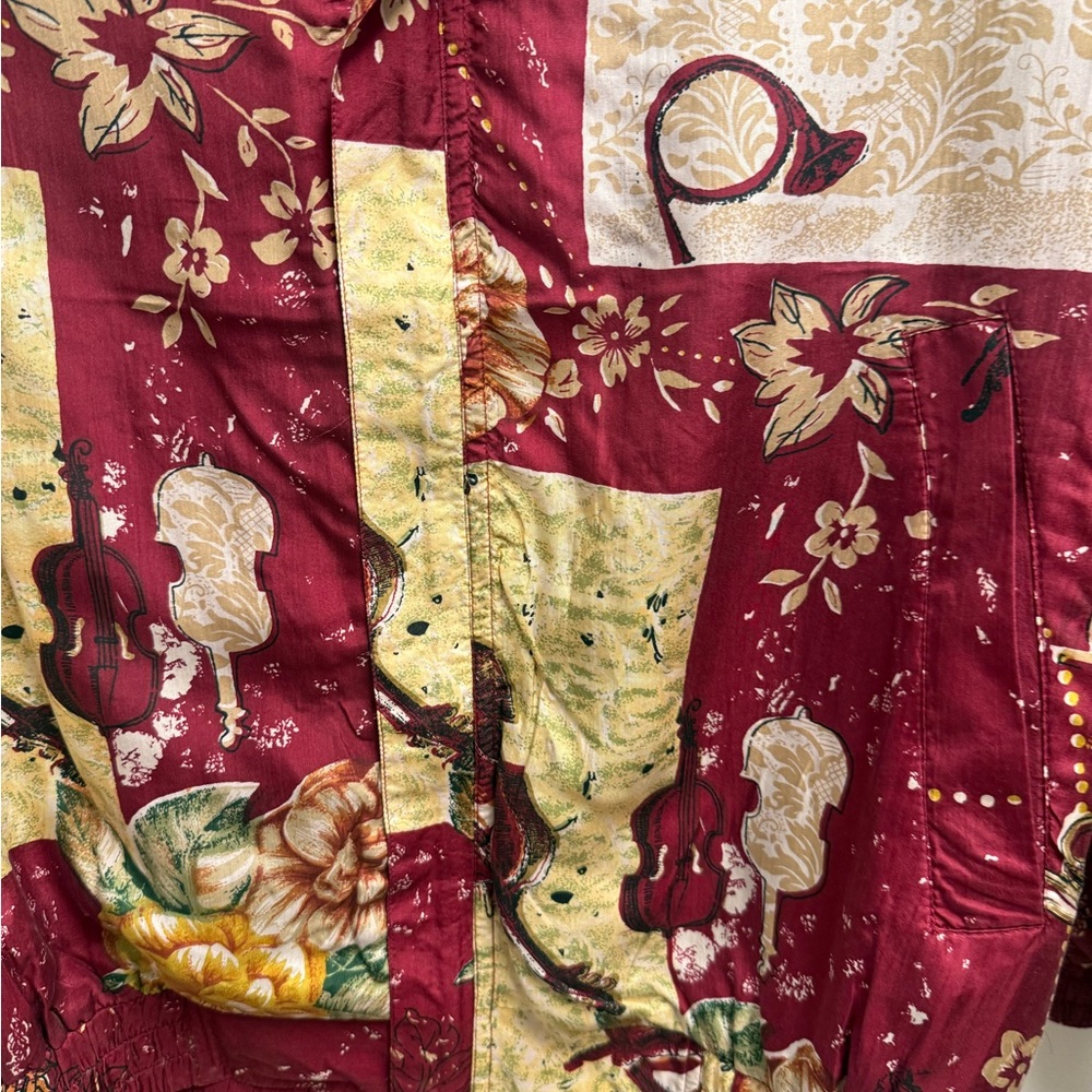 Vintage FUDA International 100% Silk Track Suit Jacket/Pants Med Burgundy  NWOT - Picture 2 of 16